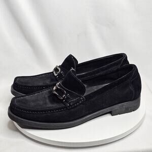 Giorgio Brutini Horsebit Loafers Black Leather Suede Square Toe Mens Size 10M